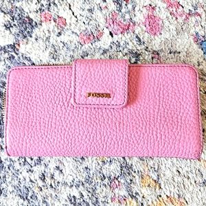 Fossil wallet soft pink leather